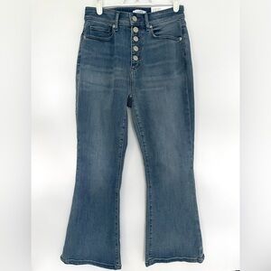 LOFT OUTLET Petite Flare Crop Jeans-Curvy Fit